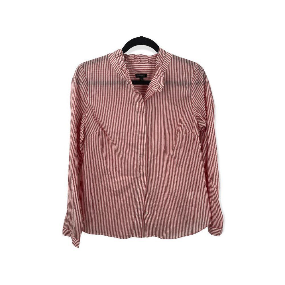 Talbots Cotton Button Down Stripe Lightweight Bun… - image 2